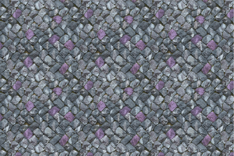 Harmaa päällystetty kävelytie kivinen vinyylimatto - Tenstickers