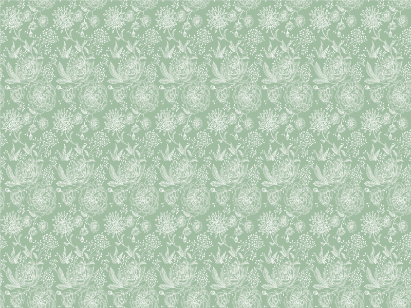 Kukkainen eleganssi pinta kukka vinyylimatto - Tenstickers