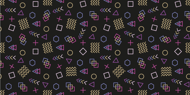 Retro geometriset muodot vanhanaikainen vinyylimatto - Tenstickers