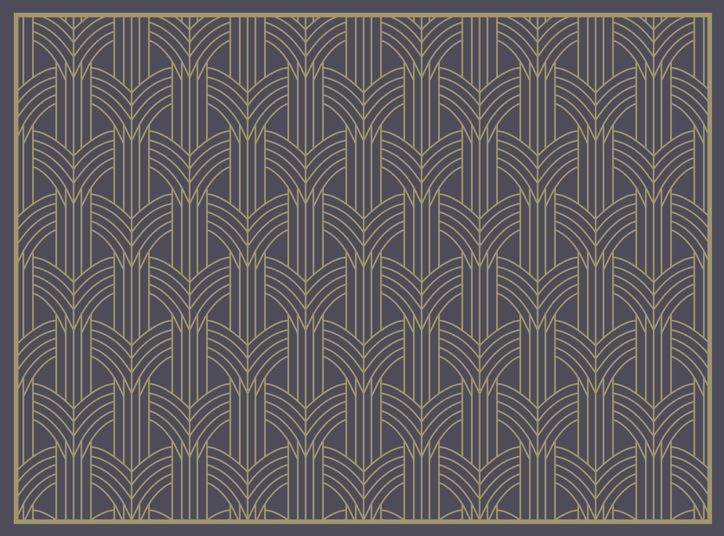 Art deco -tyylinen geokuvio vinyylimatto geometrinen - Tenstickers