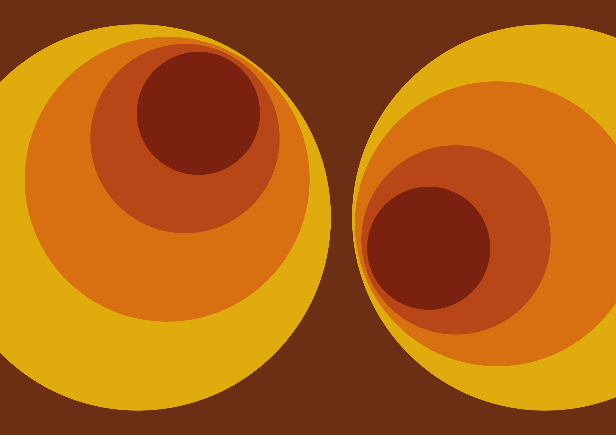 70-luvun pyöreät oranssit kuviot vinyylimatto retro - Tenstickers