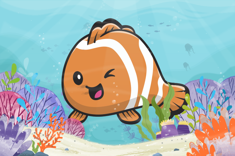 Animoitu vesiseikkailu lastenhuone vinyylimatto - Tenstickers