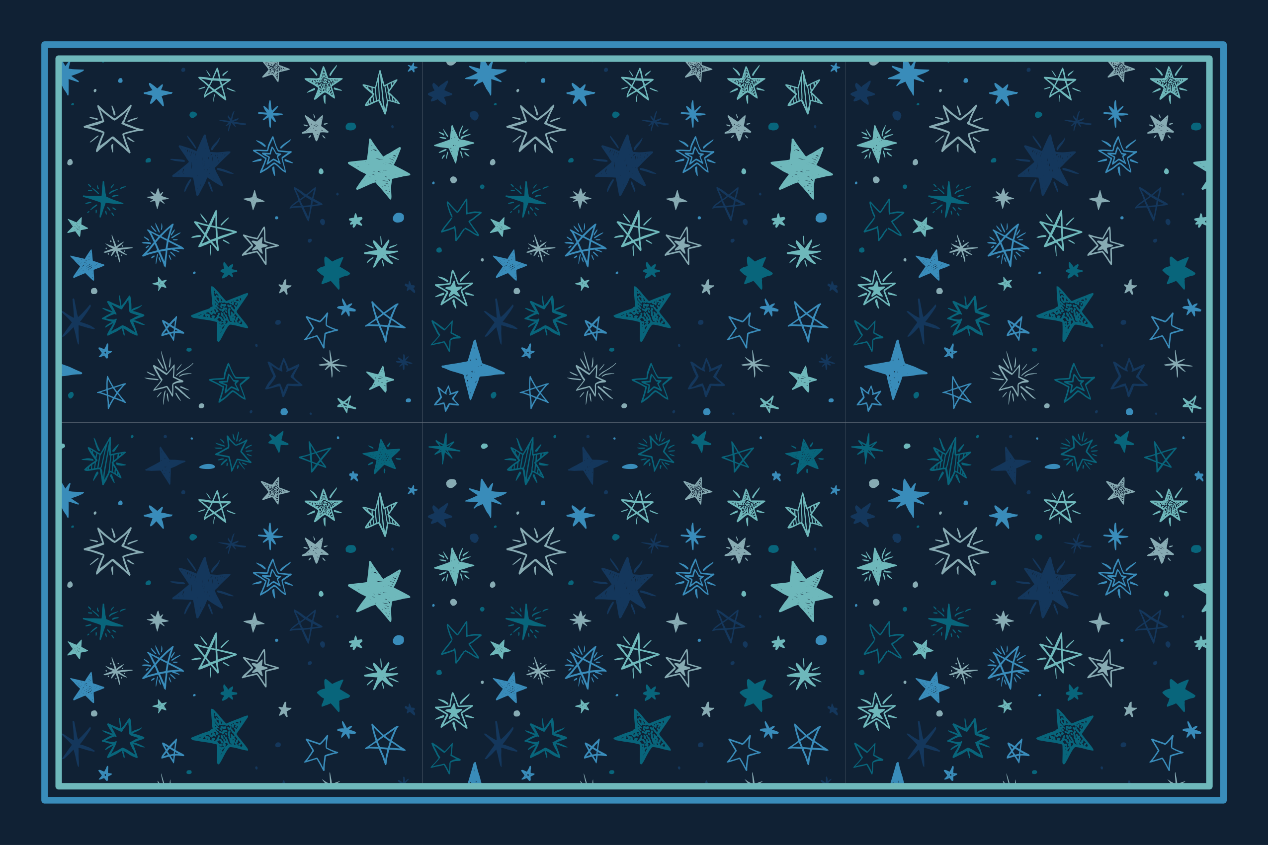 Taivaallinen motiivisuunnittelu tähti vinyylimatto - Tenstickers