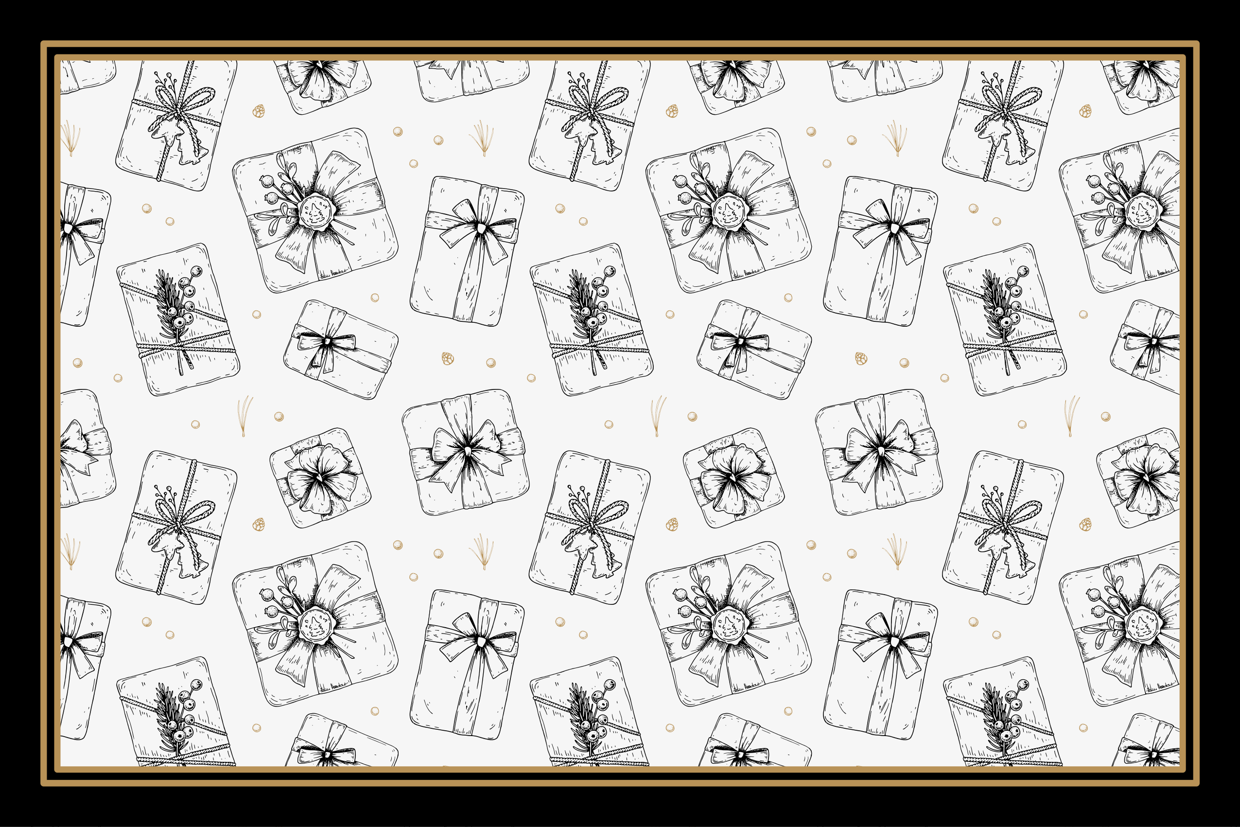 Juhlava lahjakuvio jouluinen vinyylimatto - Tenstickers