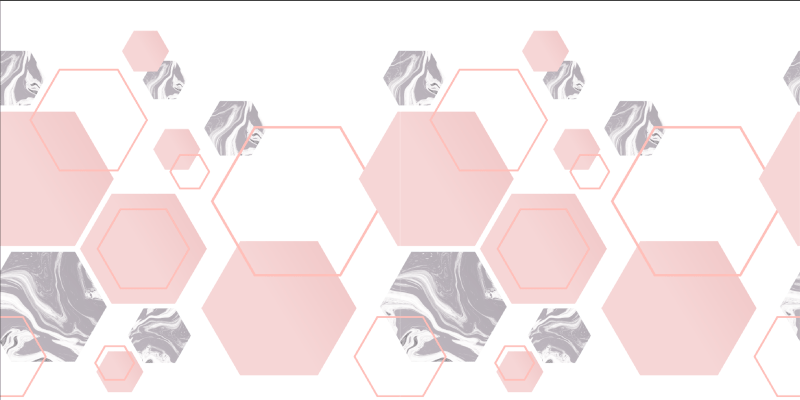 Marmoroidut kuusikulmiot mosaiikki vinyylimatto - Tenstickers