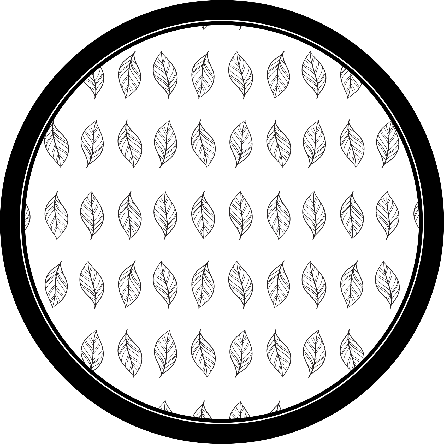 Kasvitieteelliset ääriviivat kukka vinyylimatto - Tenstickers