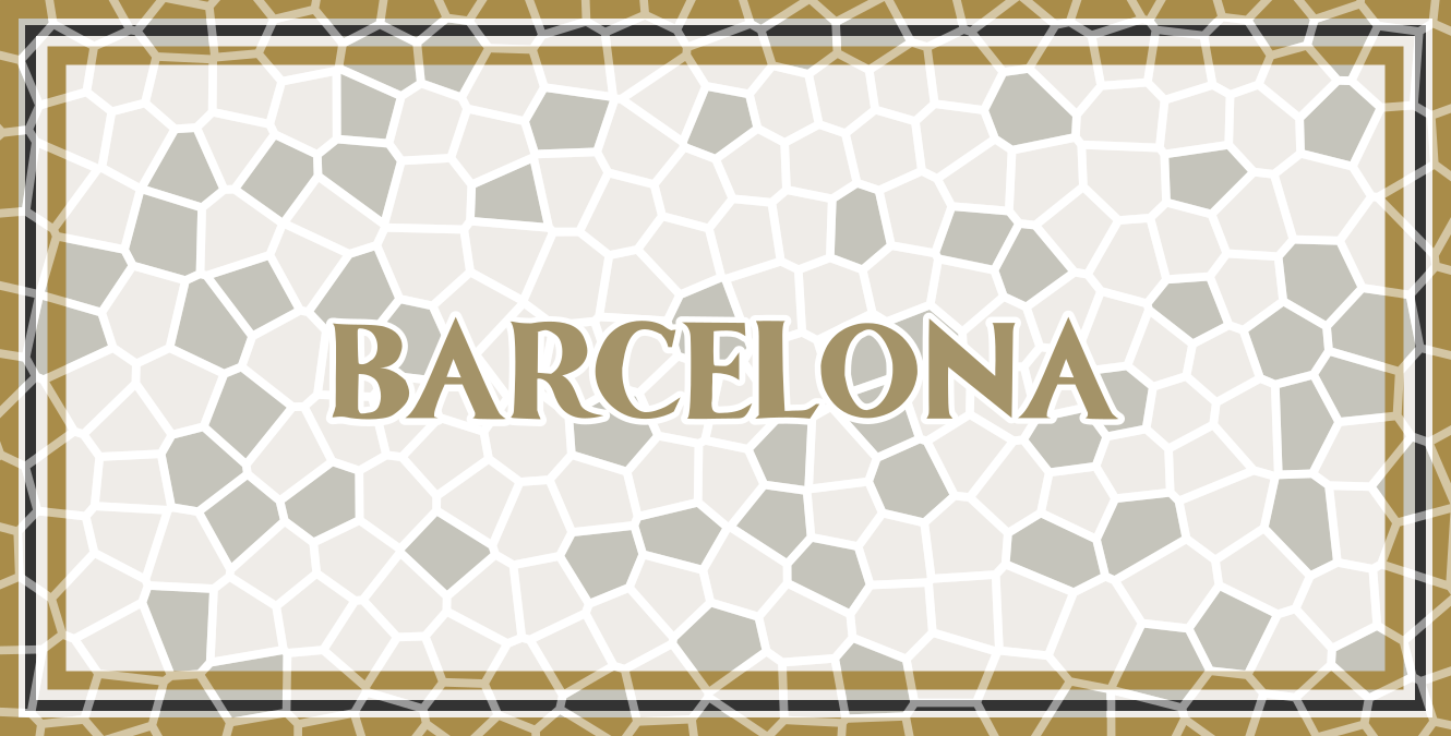 Barcelonan geometrinen kuvio mosaiikki vinyylimatto - Tenstickers