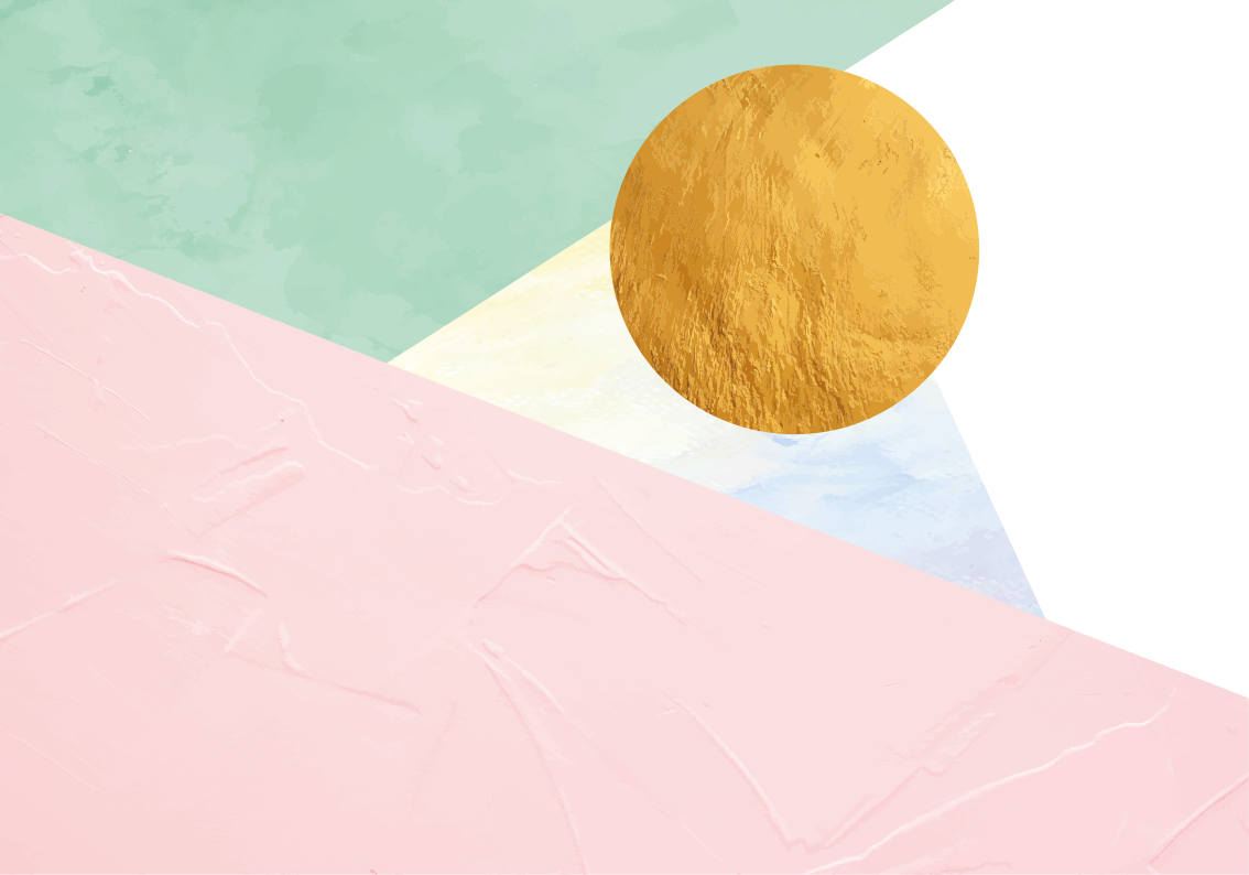 Geometrisia pastellimuotoja geometrinen vinyylimatto - Tenstickers