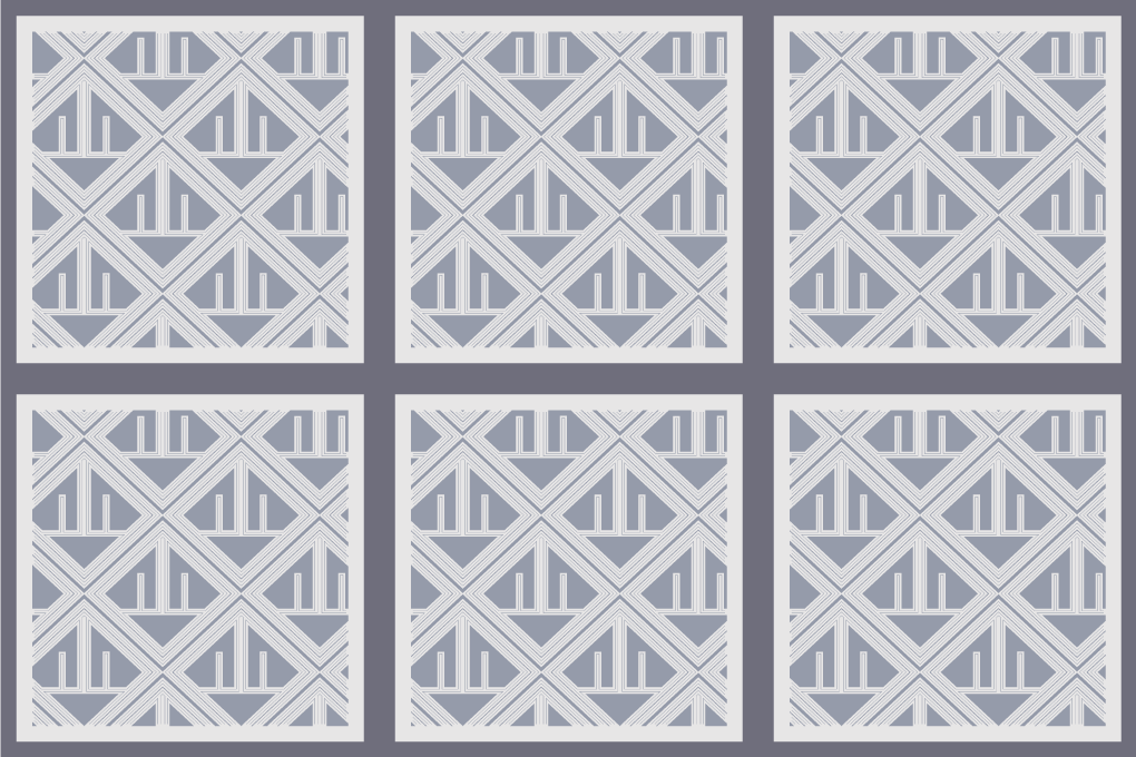 Geometrinen kuviosarja vinyylimatto geometrinen - Tenstickers