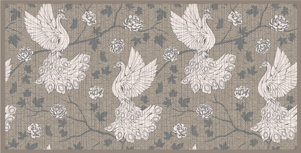 Nosturipuutarha kohtaus eläin vinyylimatto - Tenstickers