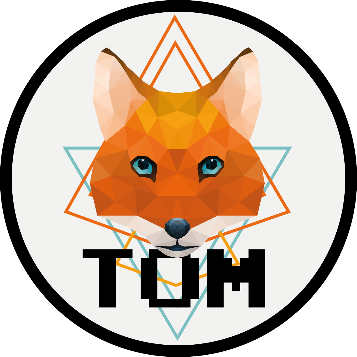 Geometriset eläimet villikettu nimi vinyylimatto - Tenstickers