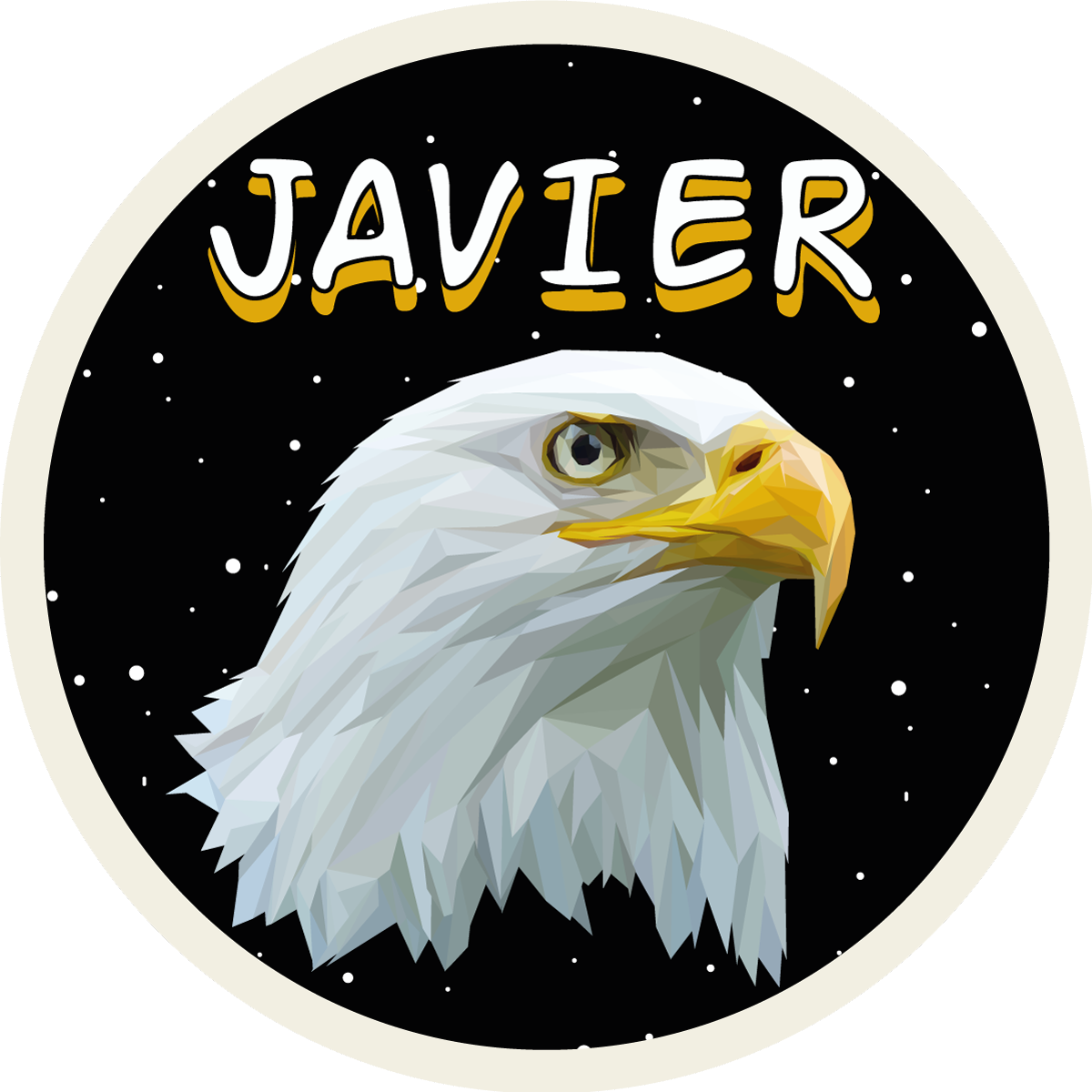 Muokattavissa oleva kotka nimi vinyylimatto - Tenstickers