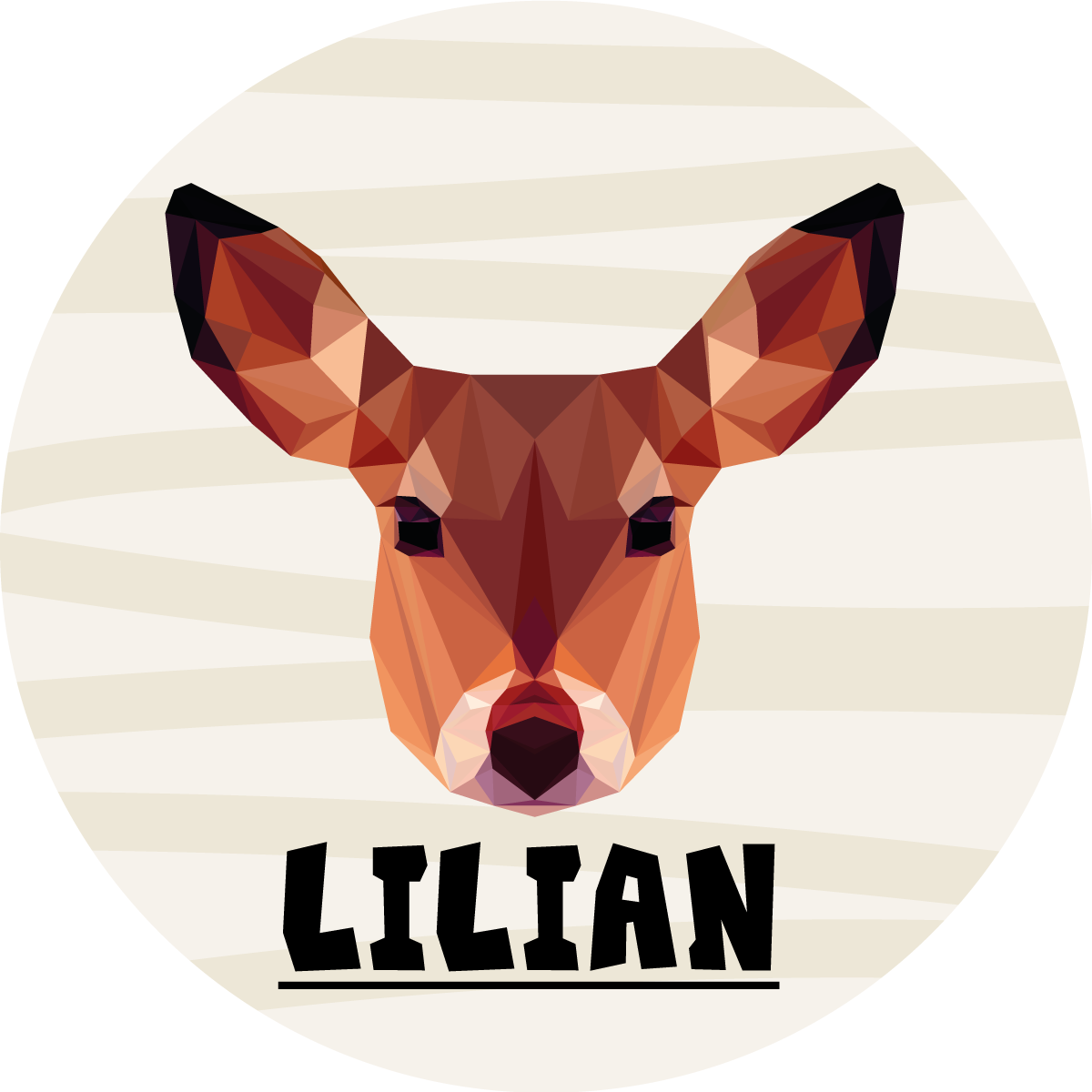 Muokattava peura nimi vinyylimatto - Tenstickers