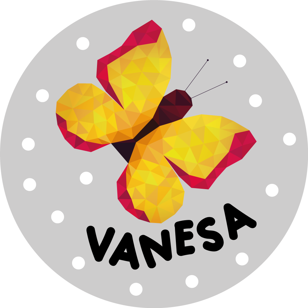 Henkilökohtainen perhonen nimi vinyylimatto - Tenstickers