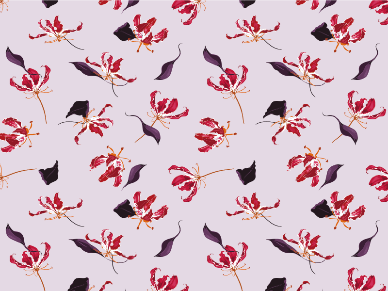 Kukka-aiheinen eleganssi kasvi vinyylimatto - Tenstickers