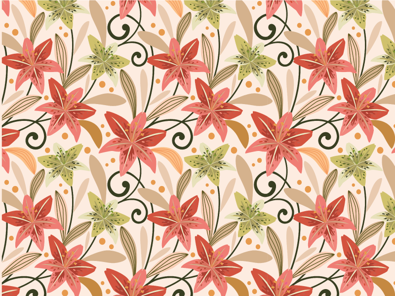 Kukkainen pyörrekuvio kukka vinyylimatto - Tenstickers