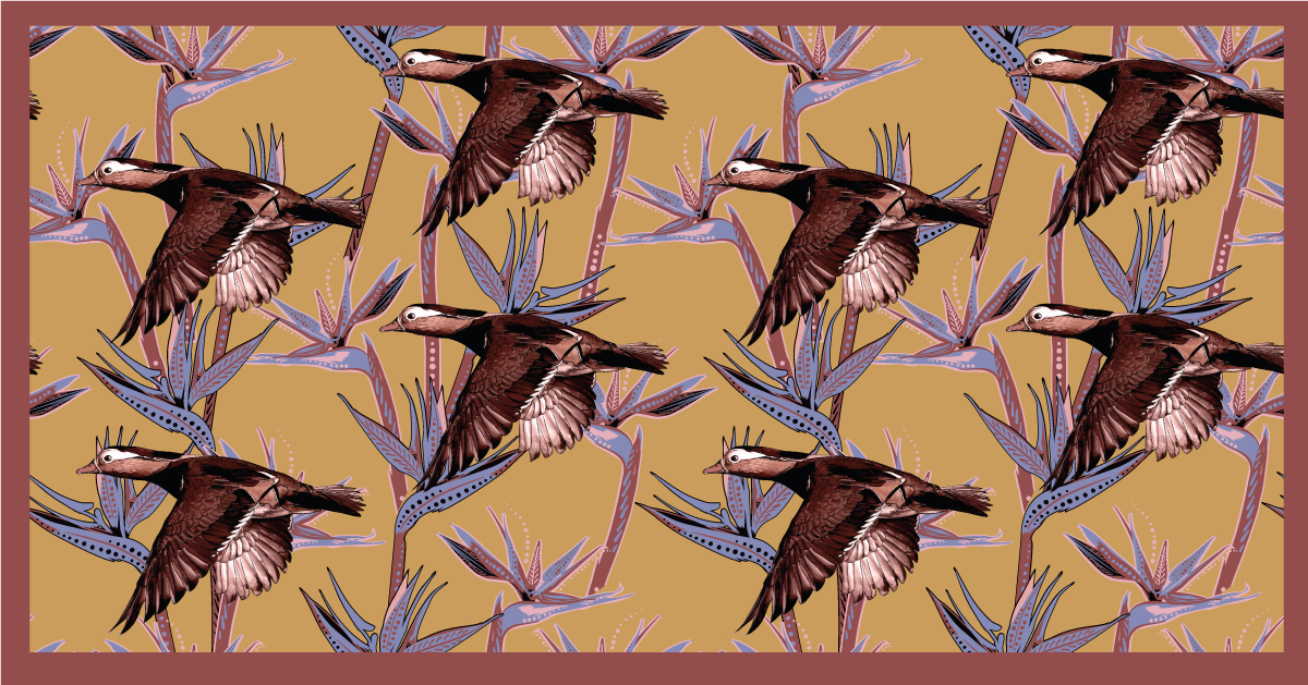 Lentävät ankat kuvio eläin vinyylimatto - Tenstickers