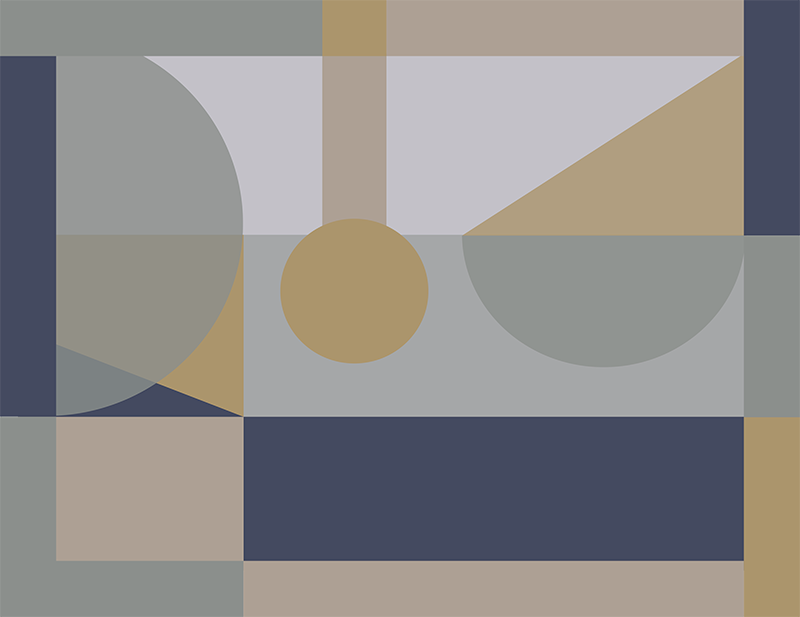 Abstrakteja geometrisia muotoja vinyylimatto geometrinen - Tenstickers