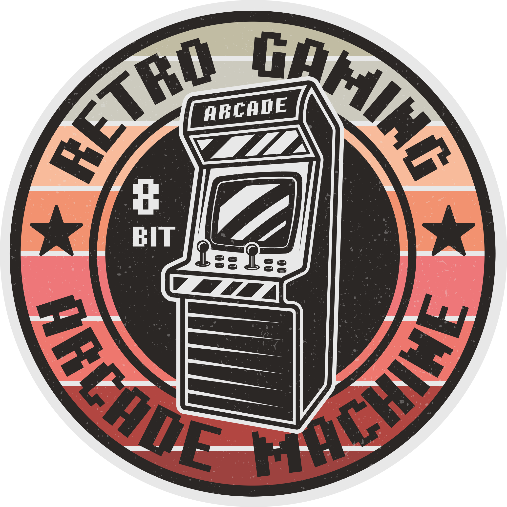 Retro arcade-pelipiiri teinille vinyylimatto - Tenstickers