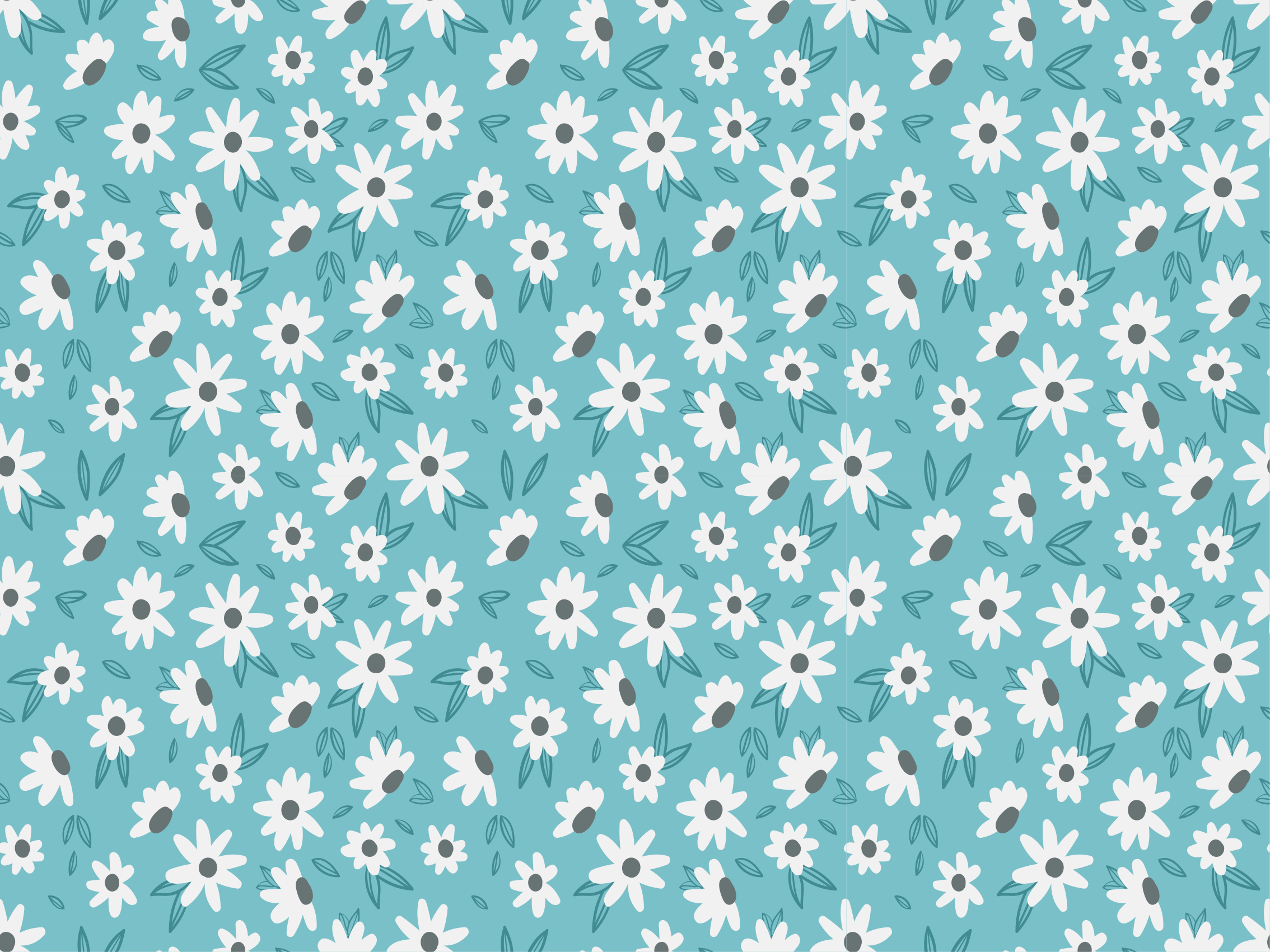 Kukkakuvioinen sisustus kukka vinyylimatto - Tenstickers