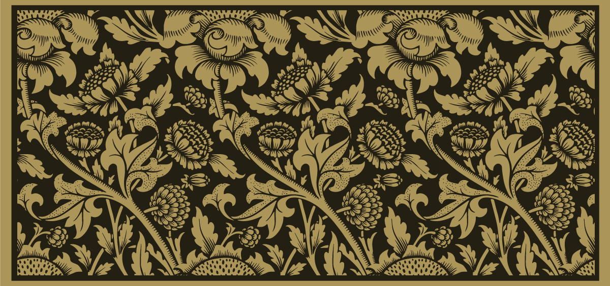 Kasvimallinen kuvio korostaa kukka vinyylimatto - Tenstickers