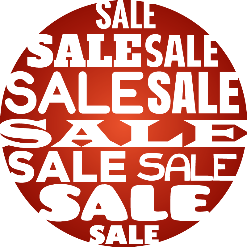 Pyöreän muotoinen myynti punainen vinyylimatto - Tenstickers