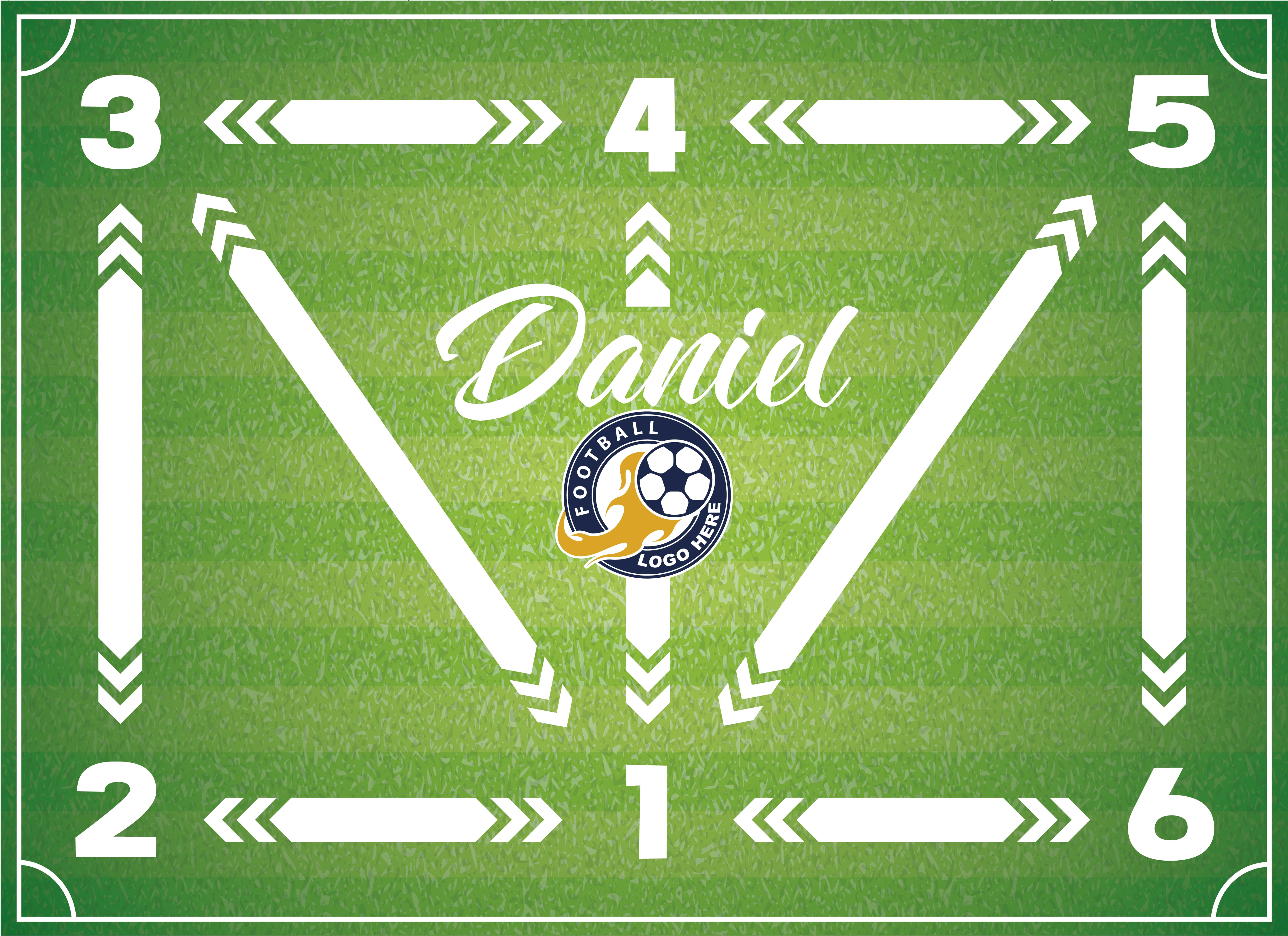 Jalkapalloharjoittelu suorakulmainen vinyylimatto - Tenstickers