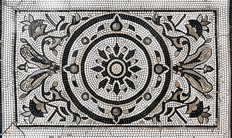 Art nouveau -suunnittelua ruokasali vinyylimatto - Tenstickers