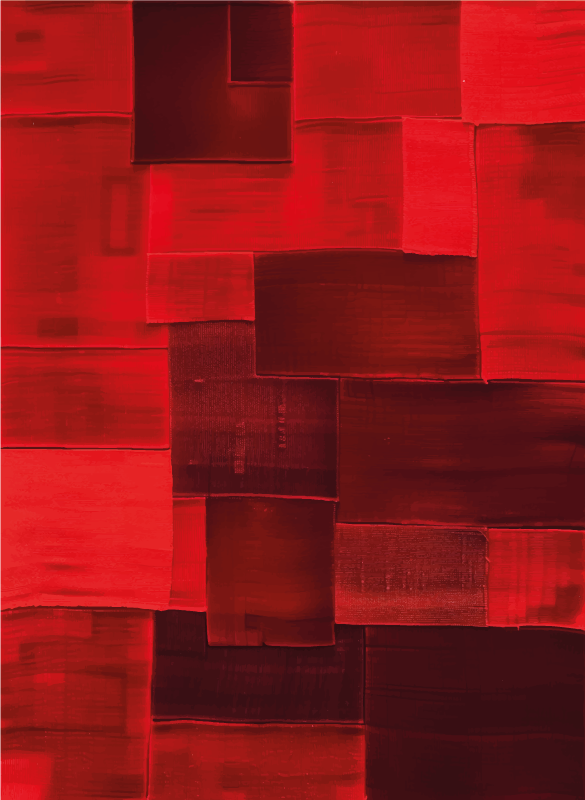 Rekonstruoitu kuvio punainen vinyylimatto - Tenstickers