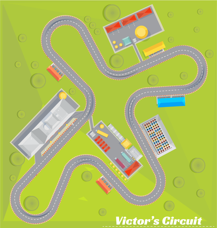 Muokattava leikkitie tie vinyylimatto - Tenstickers