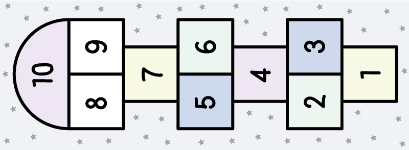 Ruutupeli peli vinyylimatto - Tenstickers