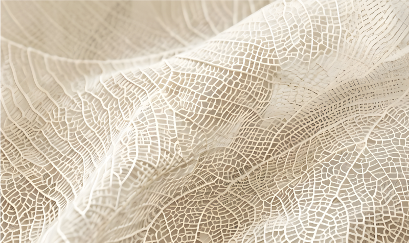 Minimalistiset lehdet beige vinyylimatto - Tenstickers