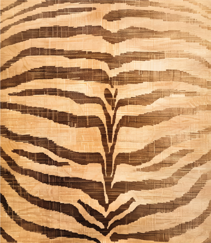 Tiikerin raidat beige vinyylimatto - Tenstickers