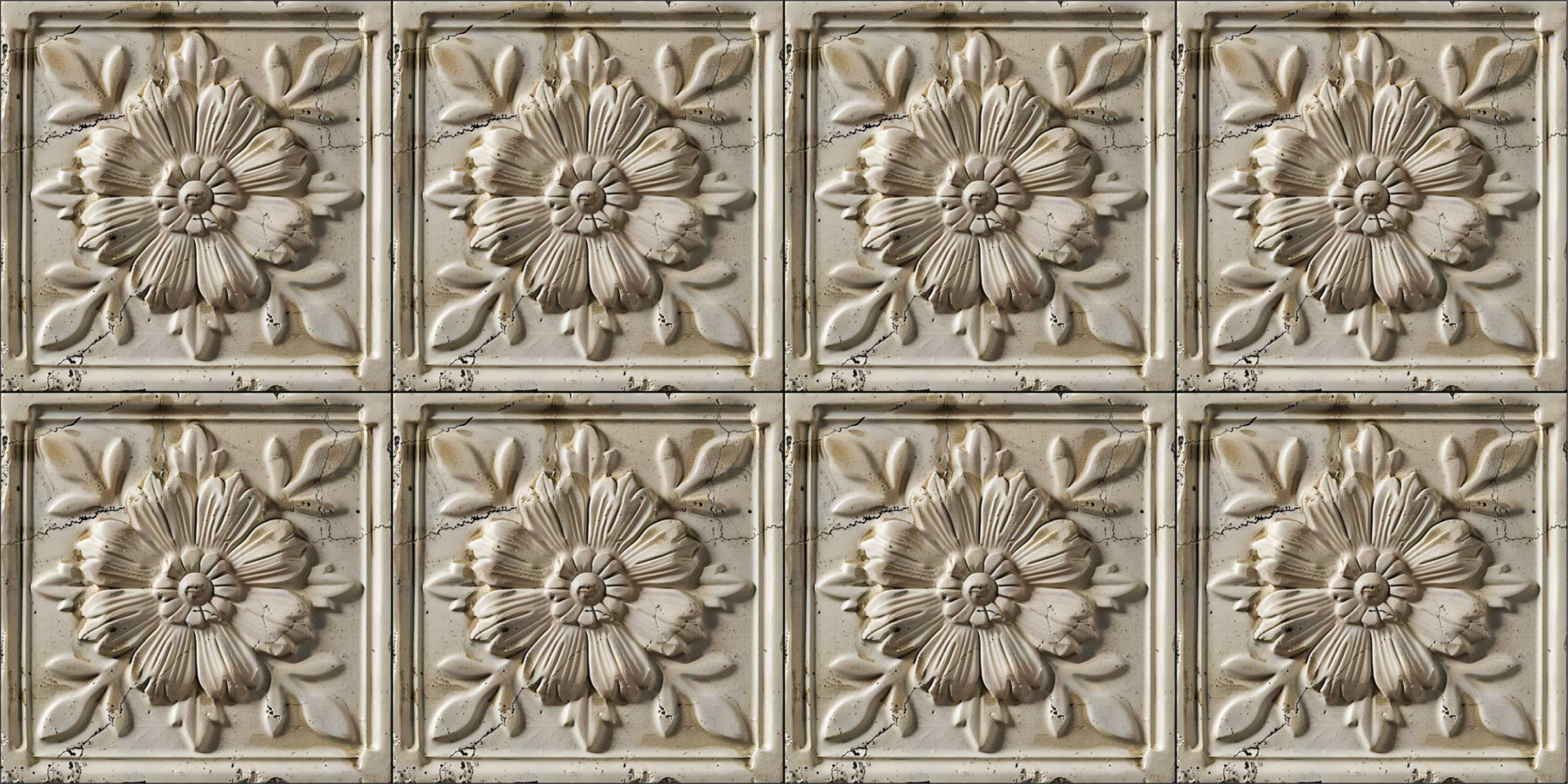 Antiikin laatat beige vinyylimatto - Tenstickers