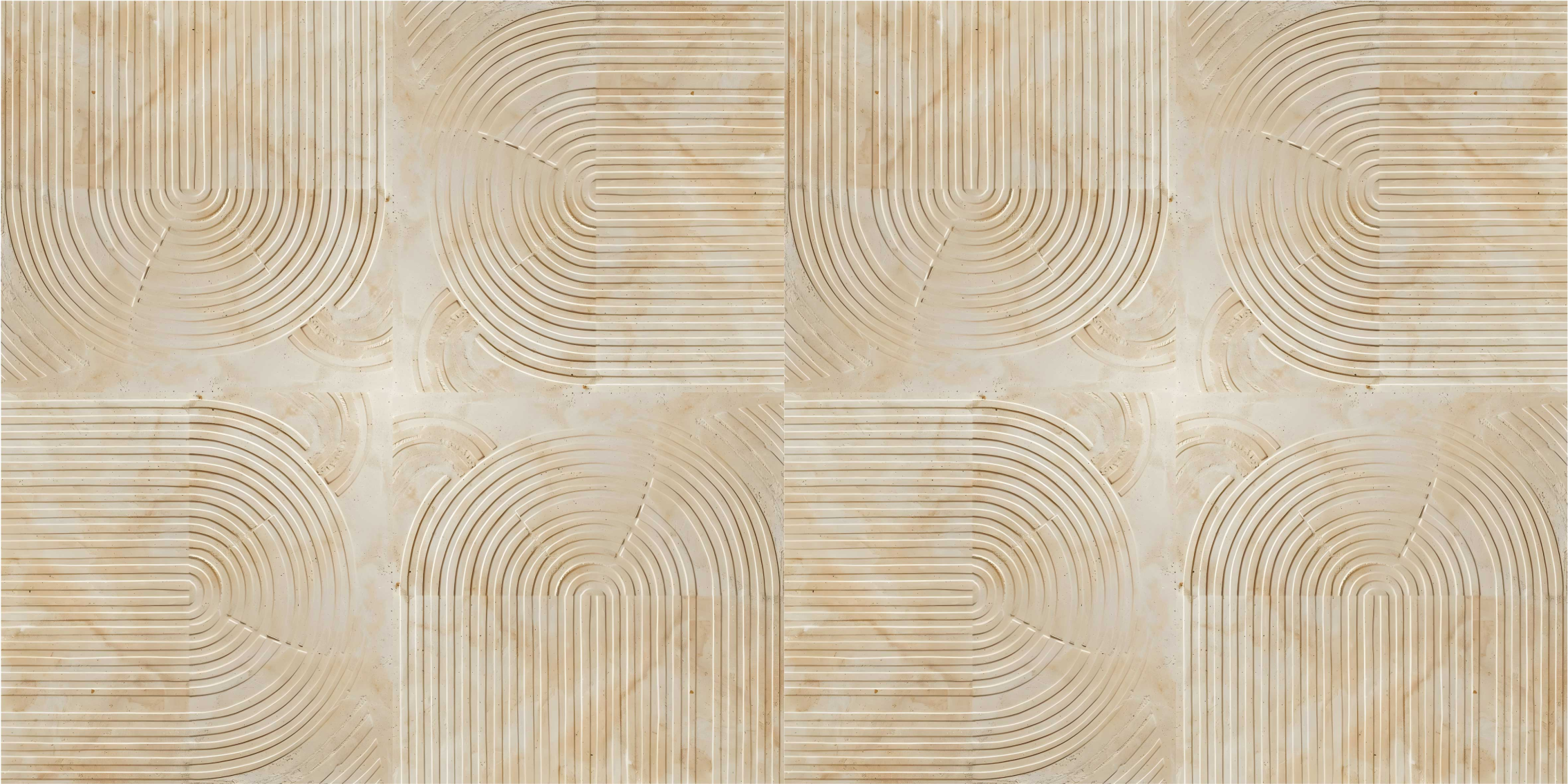 Moderneja kaaria beige vinyylimatto - Tenstickers