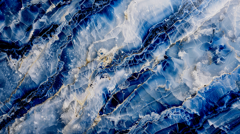 Tummansininen marmori vinyylimatto - Tenstickers