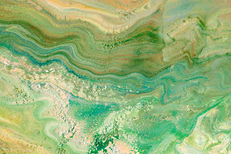 Vihreä & beige marmori vinyylimatto - Tenstickers