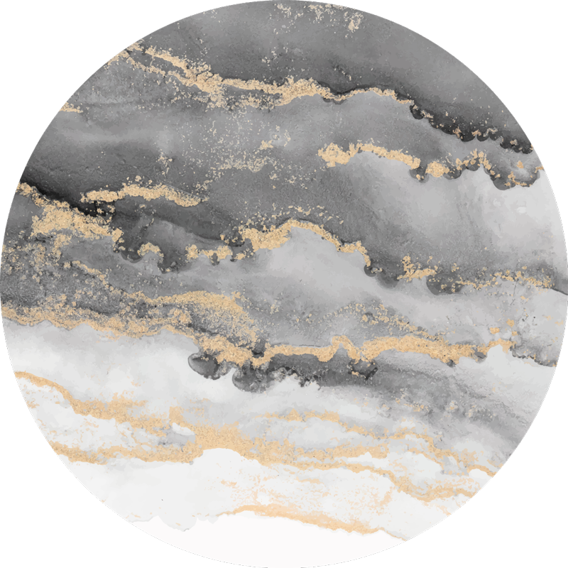Harmaa kultaisilla yksityiskohdilla marmori vinyylimatto - Tenstickers