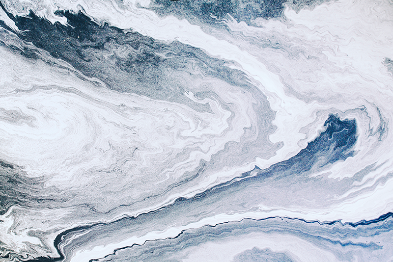 Minimalistinen sininen ja harmaa marmori vinyylimatto - Tenstickers