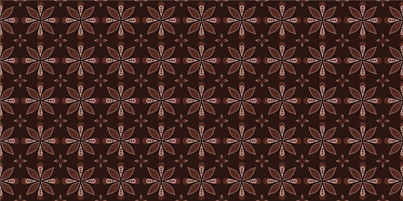 Geometrinen kukkasymmetria eteisen vinyylimatto - Tenstickers