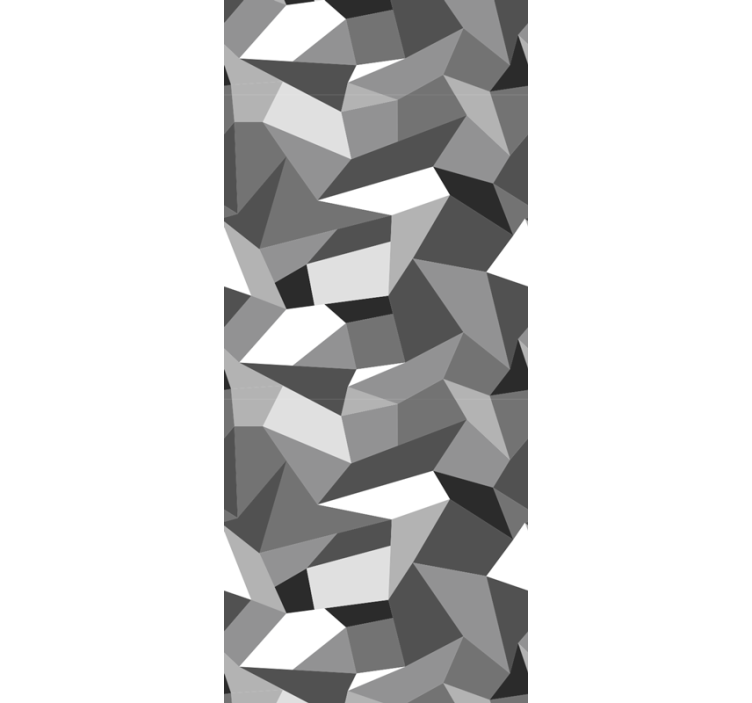 Harmaita epäsäännöllisiä muotoja geometrinen tapetti - Tenstickers