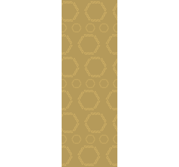 Kuusikulmainen ääriviivakuvio geometrinen tapetti - Tenstickers