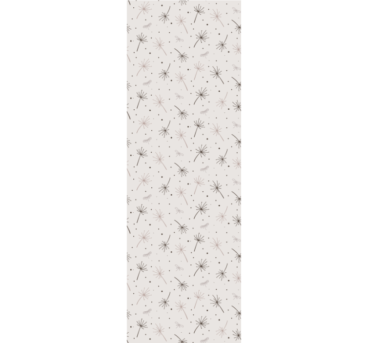 Harmaa voikukan inspiraatiota kukkatapetti - Tenstickers