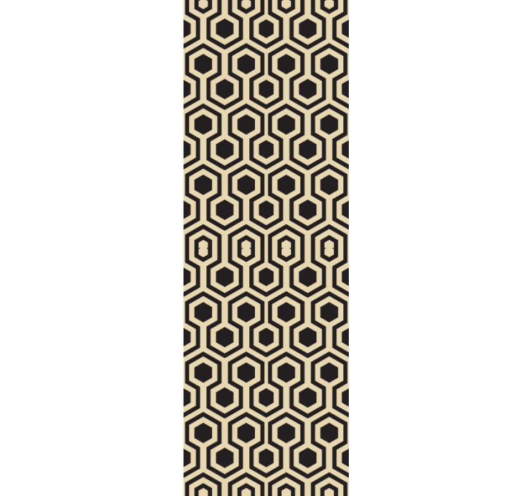 Hunajakenno kuusikulmio kuvio geometrinen tapetti - Tenstickers