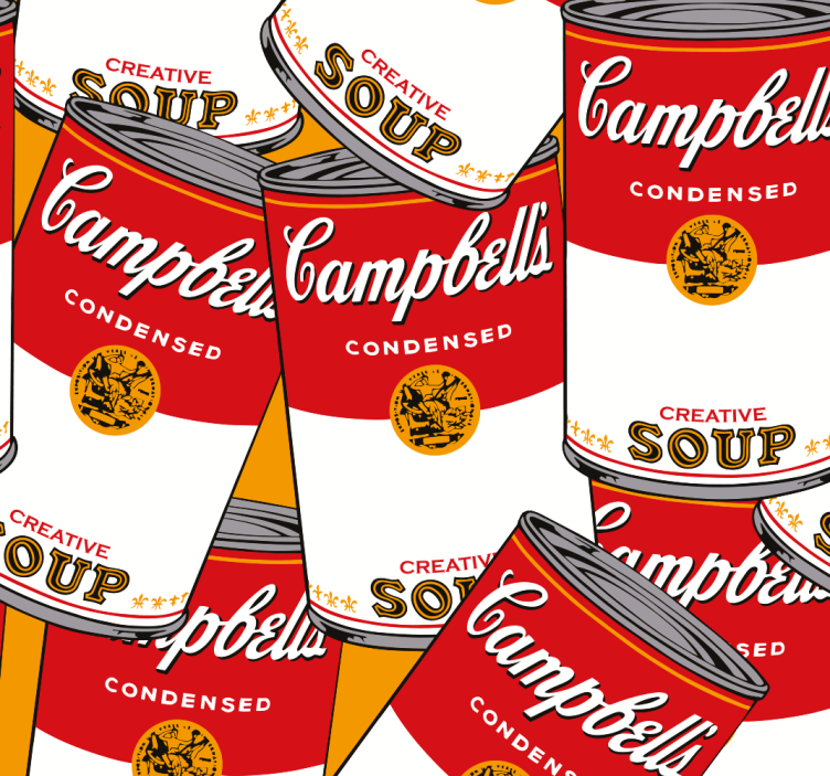 Campbells andy warhol taidetapetti - Tenstickers