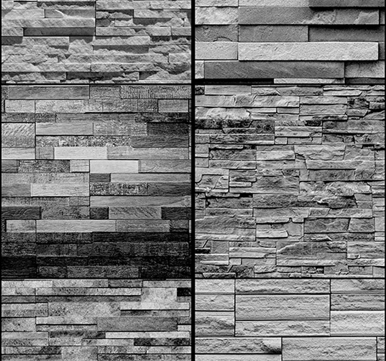 Harmaa kivi tekstuuri tapetti - Tenstickers