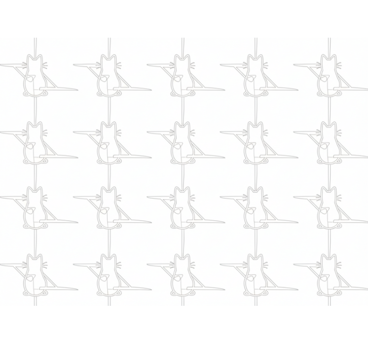 Kissat ääriviivoilla tapetti - Tenstickers