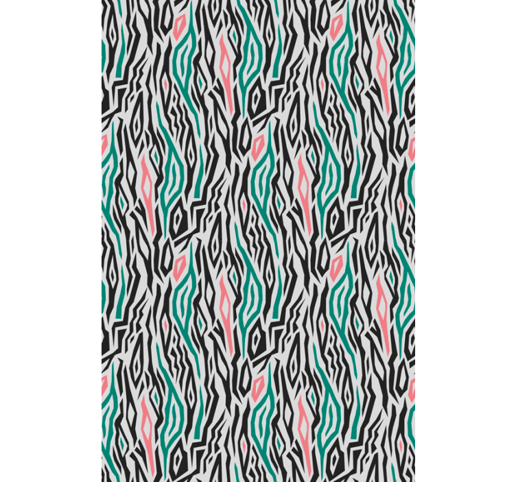 Sininen ja vaaleanpunainen seepraeläintapetti - Tenstickers