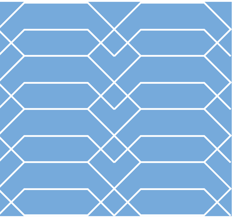 Geometrinen sininen viivatapetti - Tenstickers
