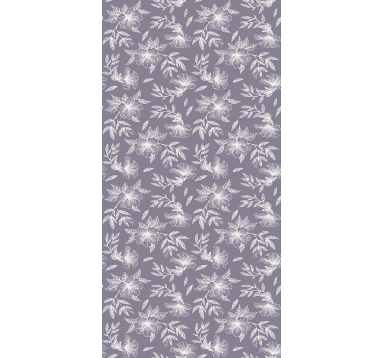 Lilac kukkatapettiefekti tapetti - Tenstickers